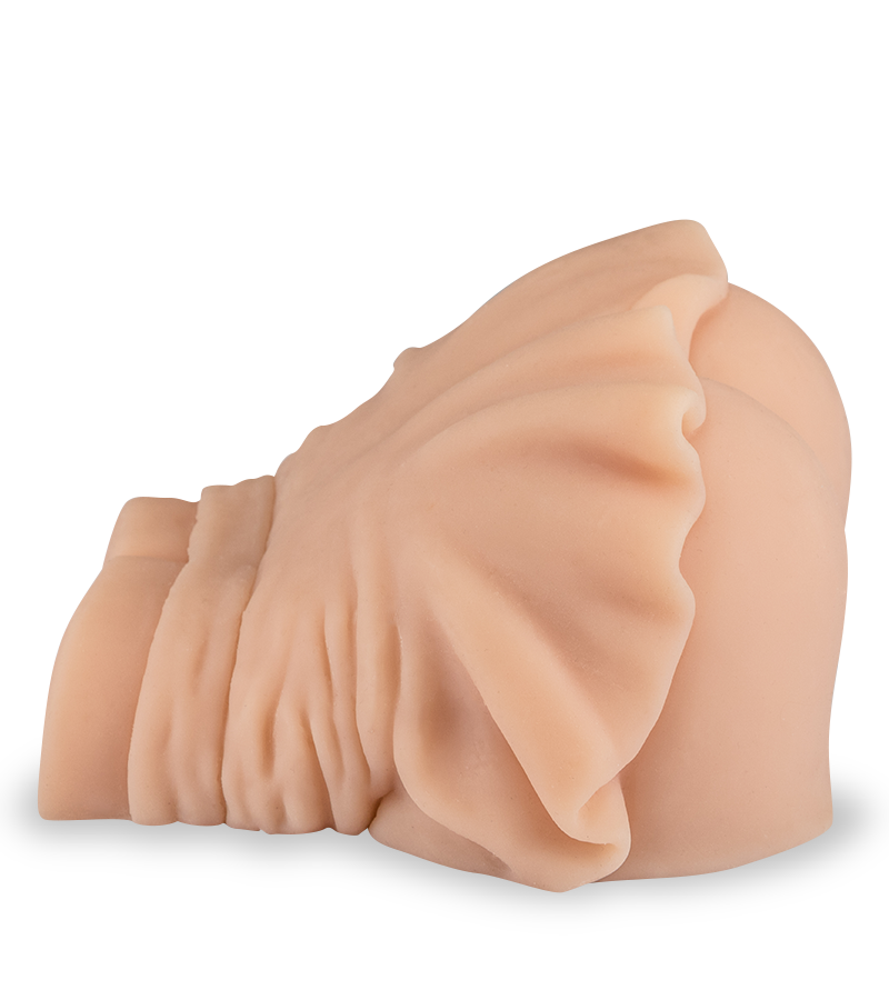 Po-Masturbator Vagina und Anus mit Minirock