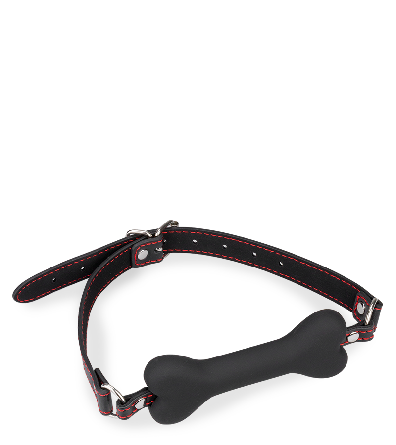 Puppy-Play-Knebel Knochen aus Silikon 12,3 cm