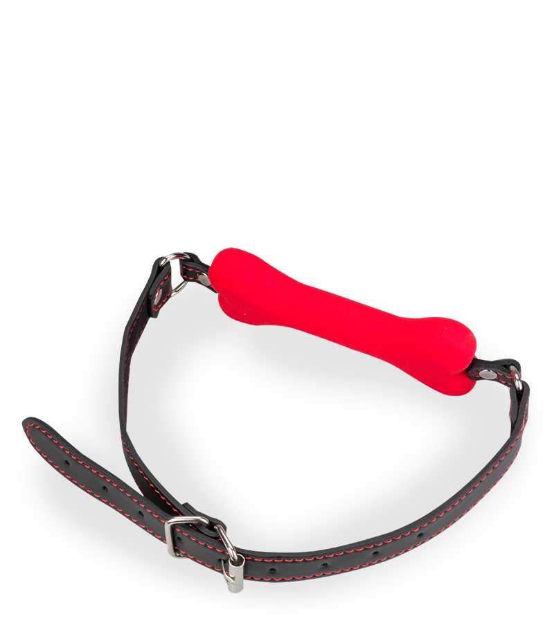 Puppy-Play-Knebel Knochen aus Silikon 12,3 cm
