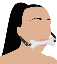 Laden Sie das Bild in den Galerie-Viewer, Puppy-Play-Knebel Knochen aus Silikon 15 cm