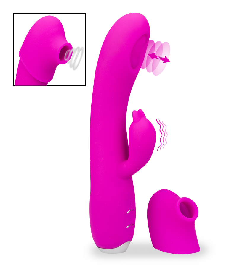 Rabbit-Pulsator mit Aufsatz für die Klitoris