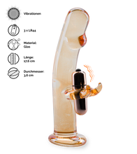 Laden Sie das Bild in den Galerie-Viewer, Rabbit-Vibrator aus Glas Mr Pleasure