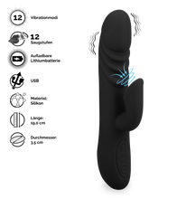 Laden Sie das Bild in den Galerie-Viewer, Rabbit-Vibrator mit Klitoris-Sauger Sucky