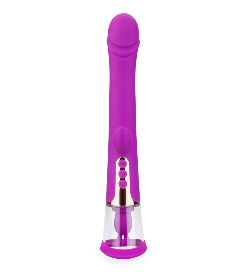 Rabbit-Vibrator mit Vagina-Pumpe Fine