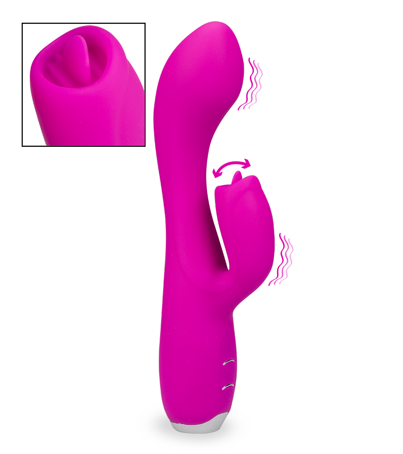 Rabbit-Vibrator mit Zunge