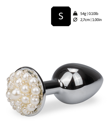 Rosebud-Analplug mit Perlen