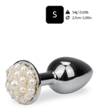 Rosebud-Analplug mit Perlen