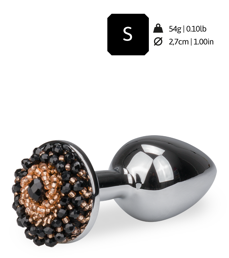 Rosebud-Analplug mit Perlen