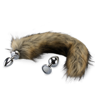 Laden Sie das Bild in den Galerie-Viewer, Rosebud-Plug im Doppelpack mit Magnet-Fuchsschwanz