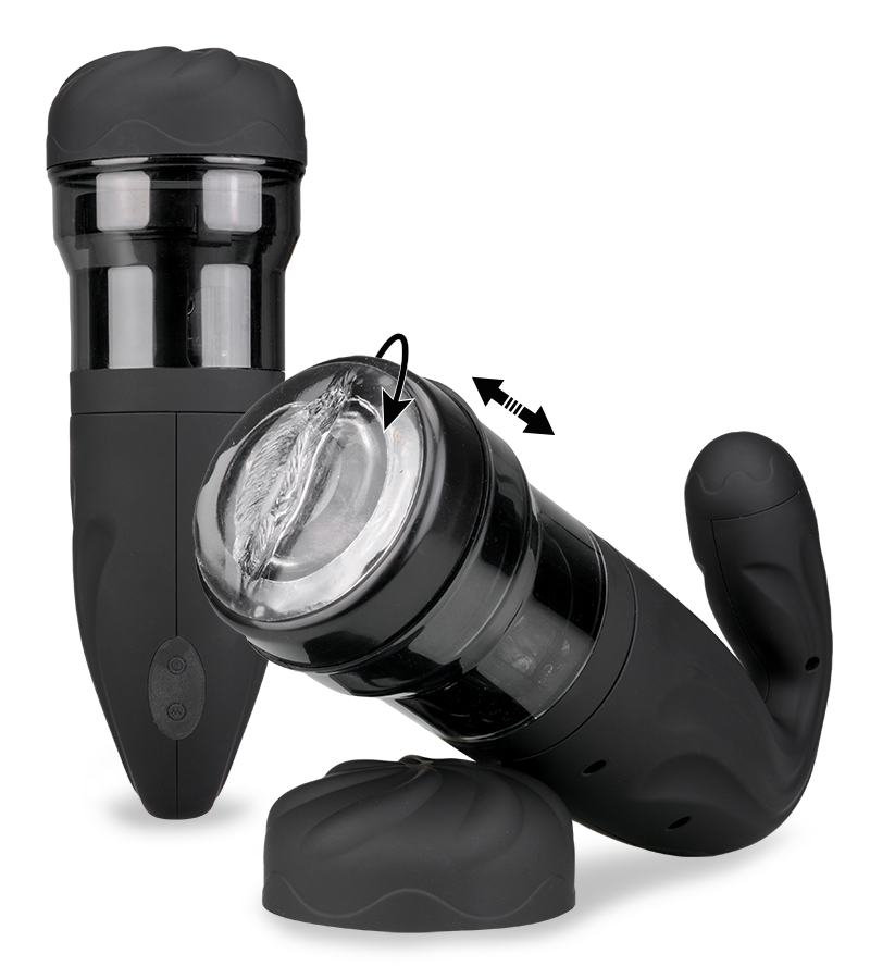 Rotationsmasturbator mit Stoßbewegung und 2 Stufen