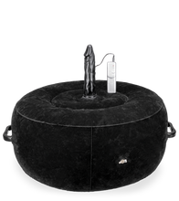 Laden Sie das Bild in den Galerie-Viewer, Rundes aufblasbares Sexkissen mit Dildovibrator Crazy Rider