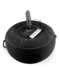 Laden Sie das Bild in den Galerie-Viewer, Rundes aufblasbares Sexkissen mit Dildovibrator Crazy Rider