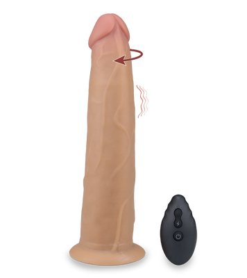 Saugnapf-Dildo mit Vibration und Rotation Jim 23 cm