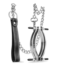 Laden Sie das Bild in den Galerie-Viewer, Schamlippenspreizer aus Edelstahl mit Leine