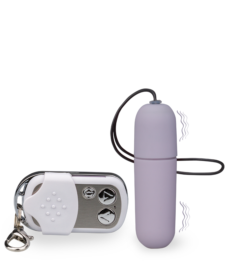 Schmales Vibroei in XS mit Funkfernbedienung