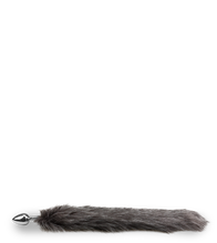 Laden Sie das Bild in den Galerie-Viewer, Schwanz-Buttplug mit grauem Wolfschwanz