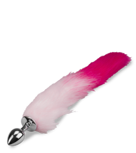 Laden Sie das Bild in den Galerie-Viewer, Schwanz-Plug mit Fuchsschwanz in Rosa und Pink