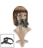 Schwarzer Mundknebel mit 2 Dildos