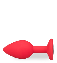 Laden Sie das Bild in den Galerie-Viewer, Silikon-Analschmuck mit Schmuckstein – 4 Farben