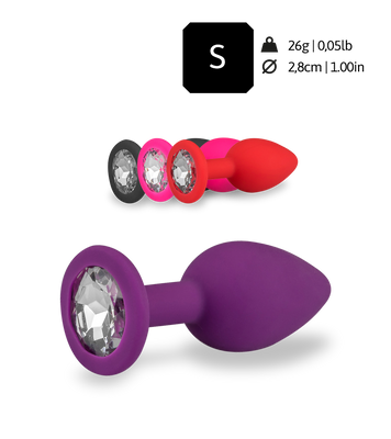 Silikon-Analschmuck mit Schmuckstein – 4 Farben