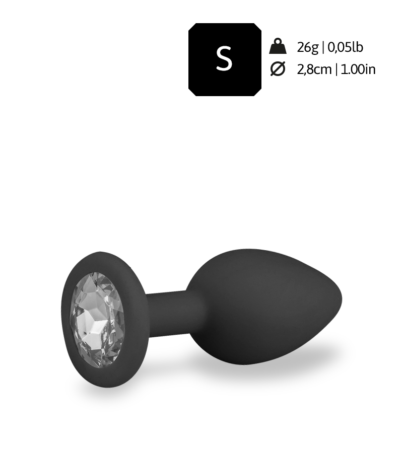 Silikon-Analschmuck mit Schmuckstein – 4 Farben
