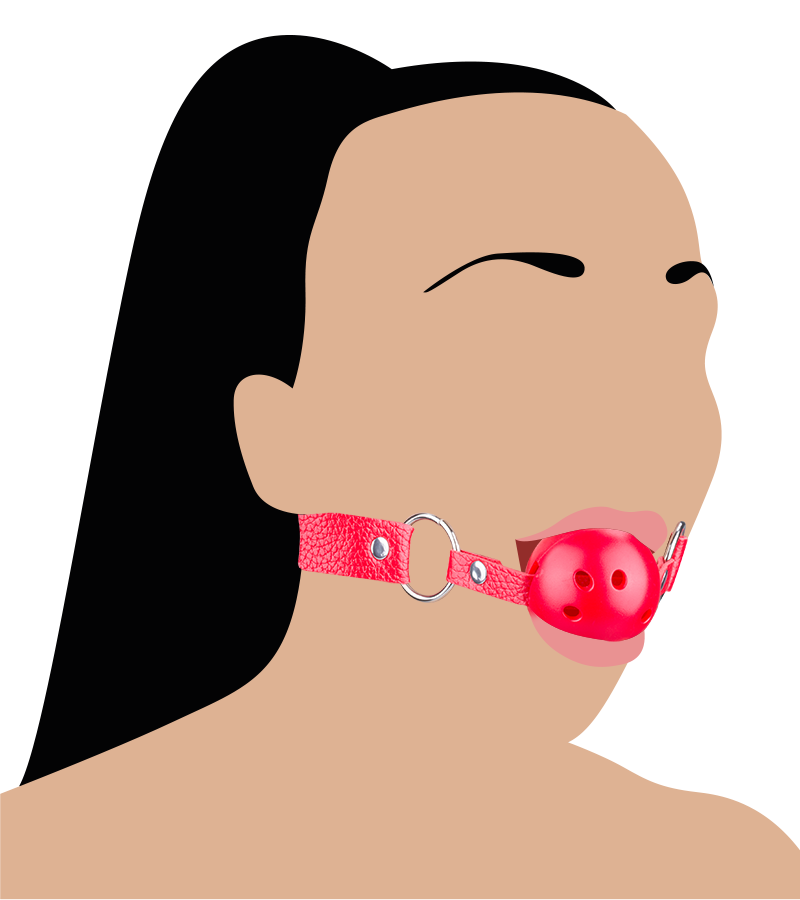 SM-Ballknebel mit Luftlöchern