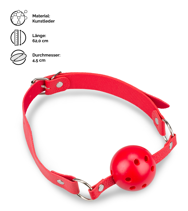 SM-Ballknebel mit Luftlöchern