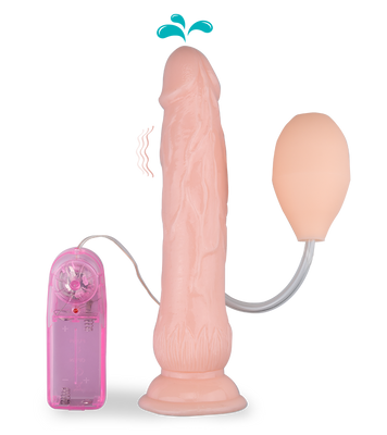 Spritzdildo mit Saugfuß und Vibration