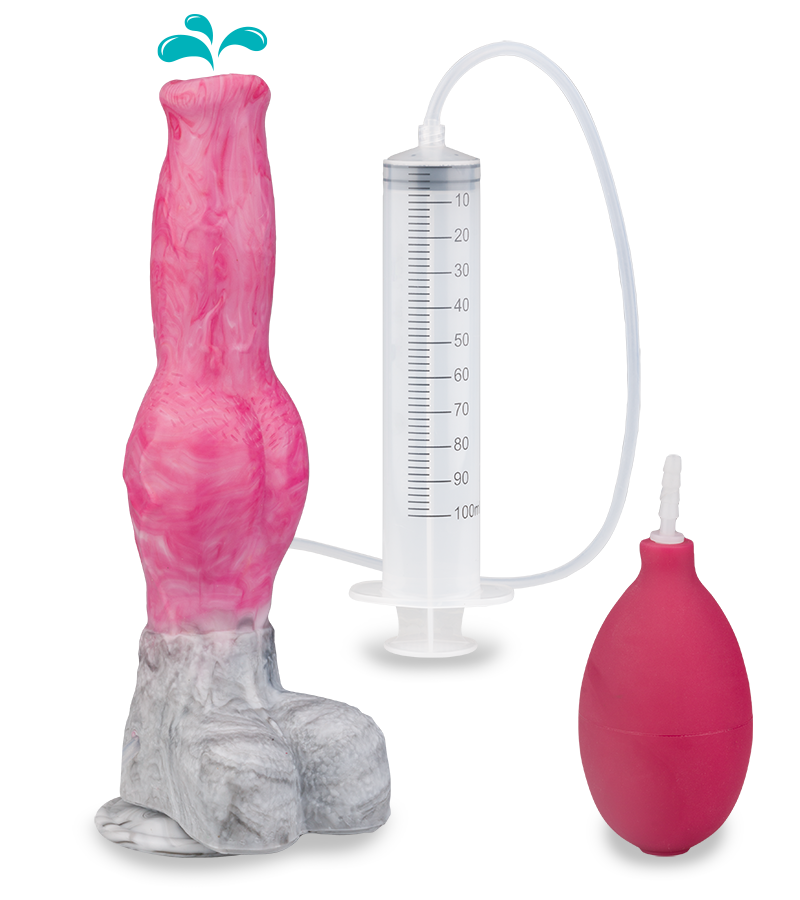 Spritzdildo mit Saugnapf Dobermann