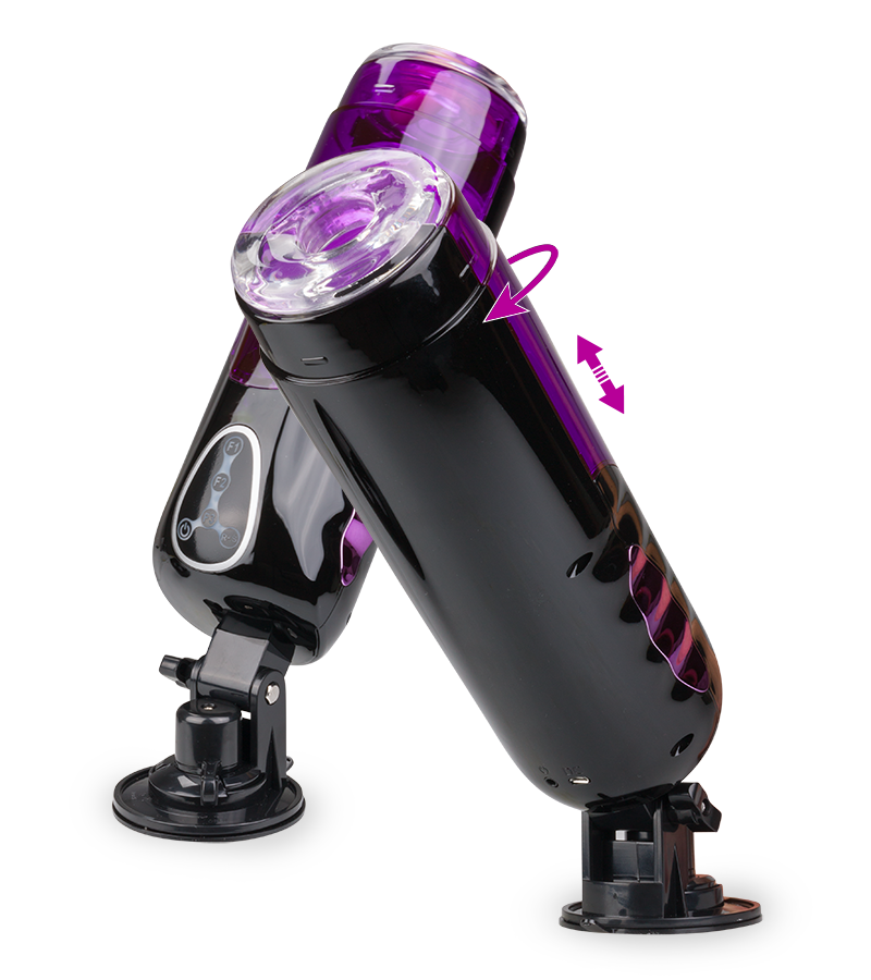 Stoßmasturbator mit Rotationsfunktion Trainer