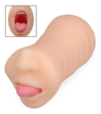 Taschenmuschi mit Mund und Zunge