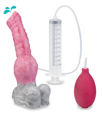 Tier-Spritzdildo mit Saugnapf Wolf