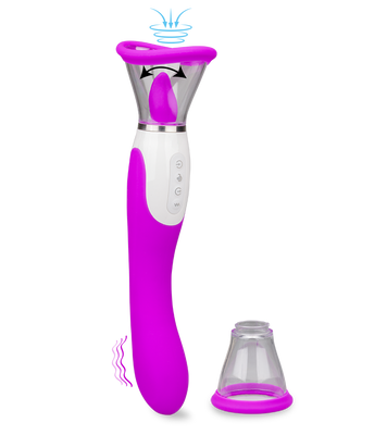 Vaginapumpe mit Zunge und Vibrator Torch