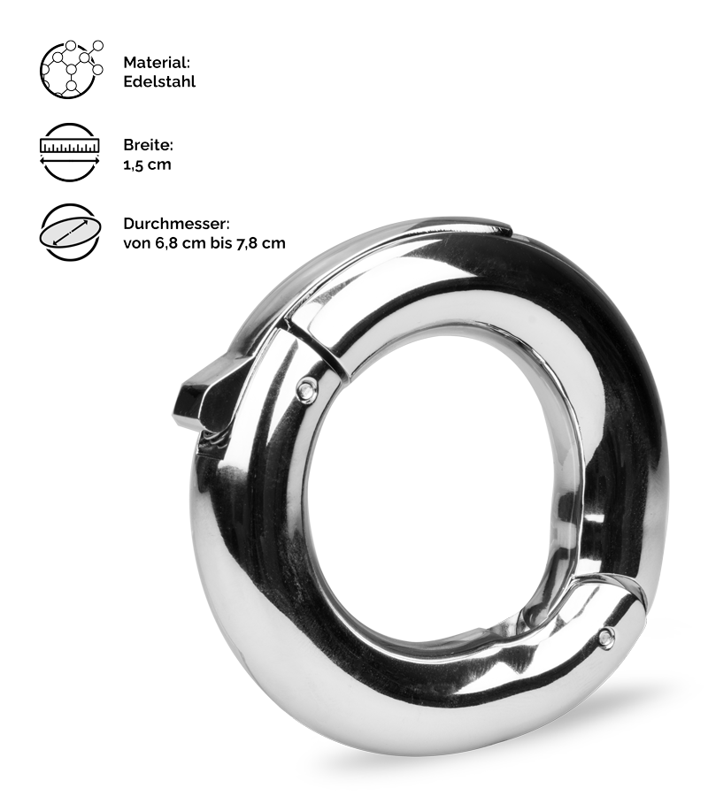 Verstellbarer Cockring aus Edelstahl Havy