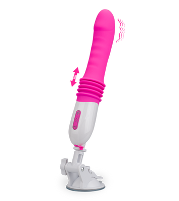 Vibrator mit Stoßfunktion und Saugfuß