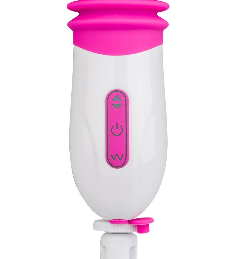 Vibrator mit Stoßfunktion und Saugfuß