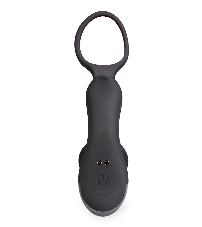 Vibrierender Analplug mit Stoßfunktion und Cockring Hera