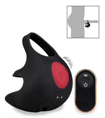 Vibrierender Cockring mit Hoden-Massager Sunday