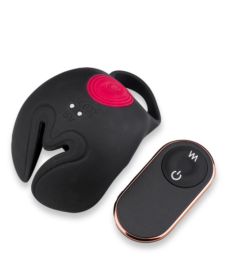 Vibrierender Cockring mit Hoden-Massager Sunday