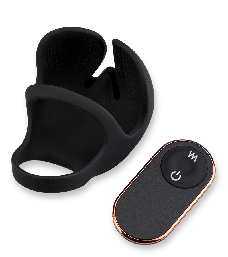 Vibrierender Cockring mit Hoden-Massager Sunday