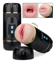 Laden Sie das Bild in den Galerie-Viewer, Vibrierender Masturbator mit Vagina und Mund Wild