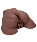 Vibrierender Po-Masturbator Vagina und Anus - Dunkle Haut