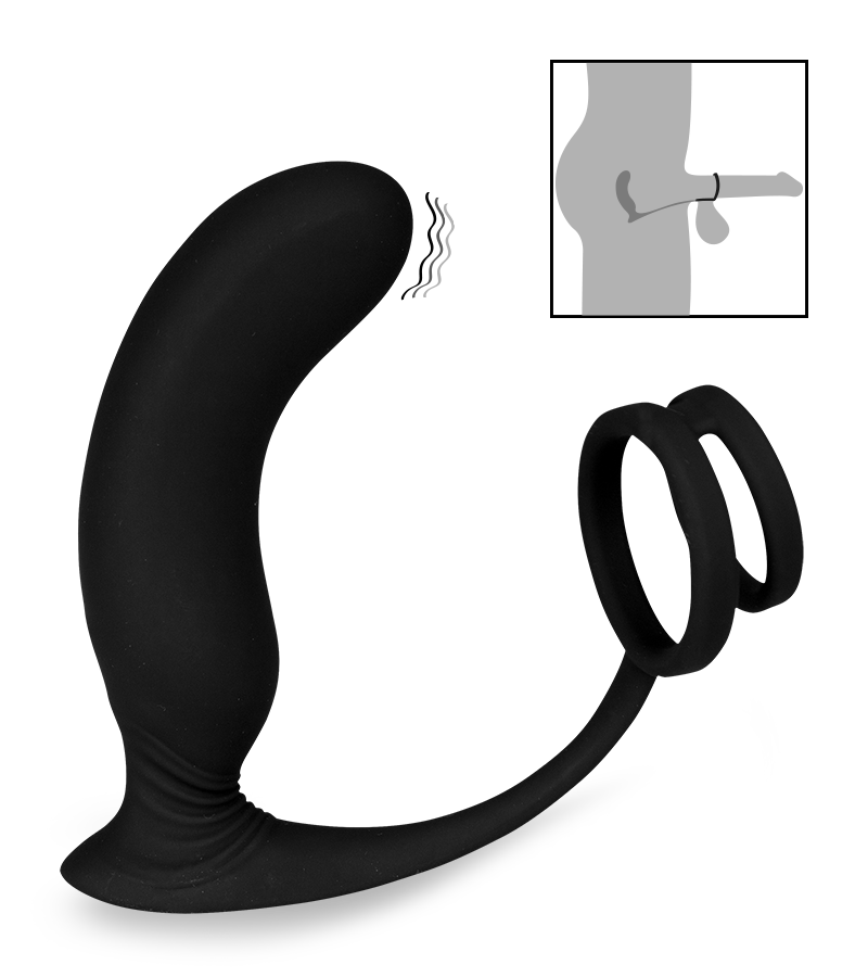 Vibrierender Prostatastimulator mit Cockring Lanco