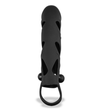 Laden Sie das Bild in den Galerie-Viewer, Vibro-Sleeve aus Silikon mit Rabbit-Reizer