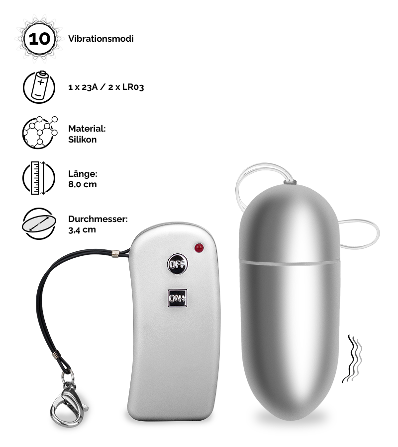 Vibroei mit Fernbedienung Brava - L