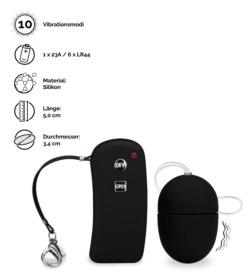 Vibroei mit Fernbedienung Brava - S