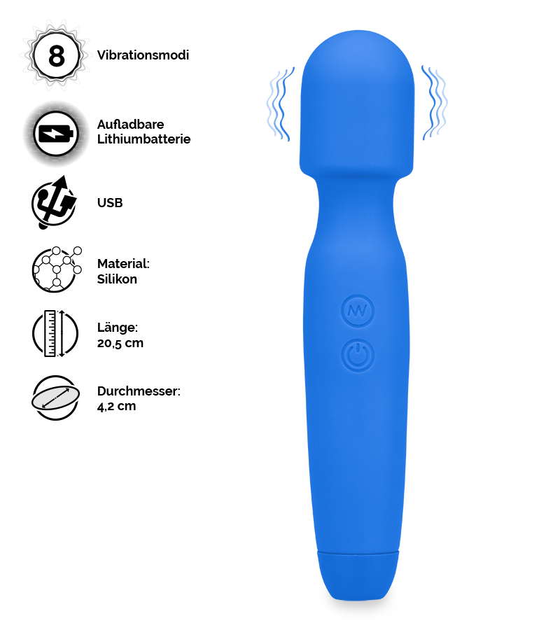 Wand Massager mit 8 Modi Wizard