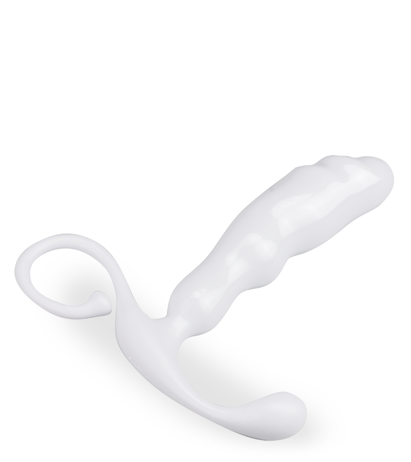 Weißer Prostata-Plug Odin, M-Größe