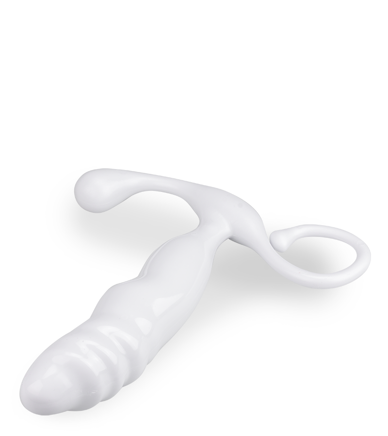 Weißer Prostata-Plug Thor, L-Größe